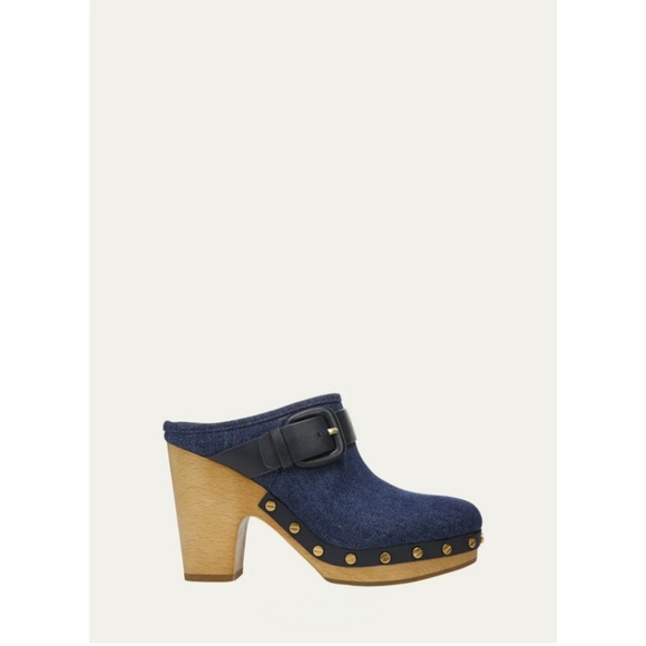 NWOB Veronica Beard Dacey Denim Clog Mules. Sizes 7, 7.5 - Picture 2 of 12